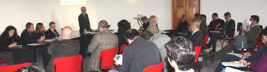 un momento dell’incontro del 14 aprile nella presidenza di architettura a cagliari (foto: unicaweb/unica.it)